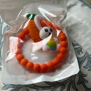 Cute Bunny and Carrot Teething Ring